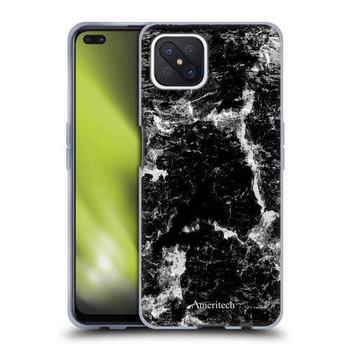 Ameritech Graphics Black Marble Soft Gel Case for OPPO Reno4 Z 5G