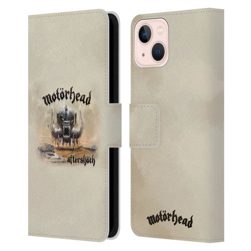 Motorhead Album Covers Aftershock Leather Book Wallet Case Cover For Apple iPhone 13