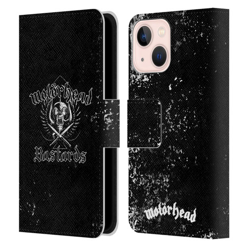 Motorhead Album Covers Bastards Leather Book Wallet Case Cover For Apple iPhone 13 Mini
