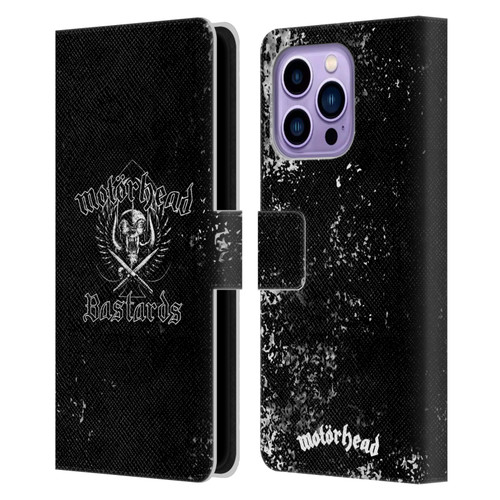 Motorhead Album Covers Bastards Leather Book Wallet Case Cover For Apple iPhone 14 Pro Max
