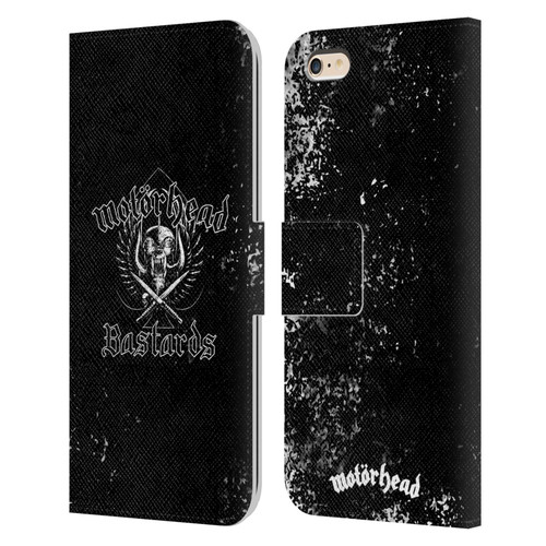 Motorhead Album Covers Bastards Leather Book Wallet Case Cover For Apple iPhone 6 Plus / iPhone 6s Plus