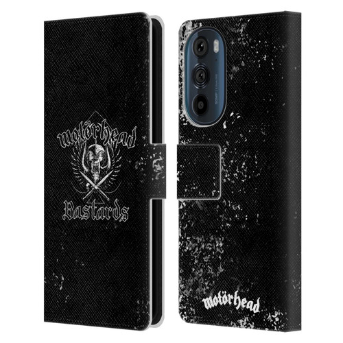 Motorhead Album Covers Bastards Leather Book Wallet Case Cover For Motorola Edge 30