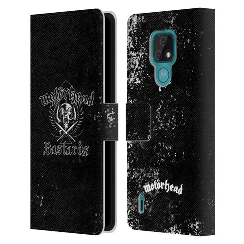 Motorhead Album Covers Bastards Leather Book Wallet Case Cover For Motorola Moto E7