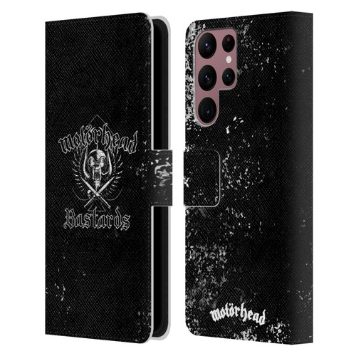 Motorhead Album Covers Bastards Leather Book Wallet Case Cover For Samsung Galaxy S22 Ultra 5G