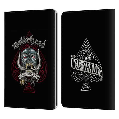 Motorhead Graphics Ace Of Spades Dog Leather Book Wallet Case Cover For Amazon Kindle Paperwhite 1 / 2 / 3