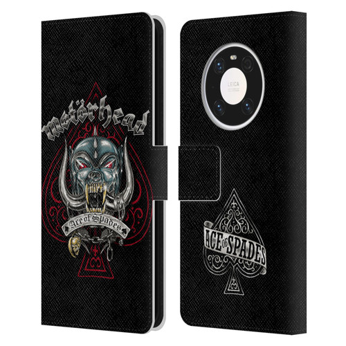 Motorhead Graphics Ace Of Spades Dog Leather Book Wallet Case Cover For Huawei Mate 40 Pro 5G