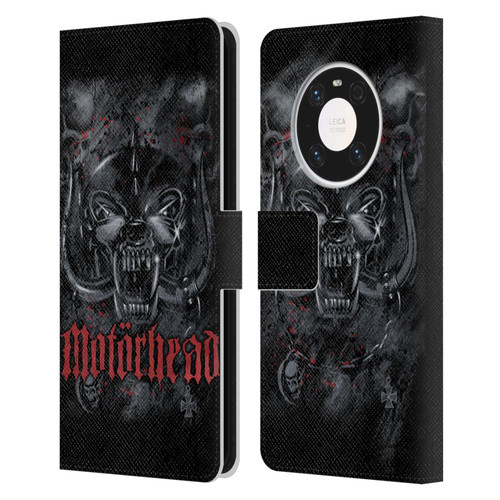 Motorhead Graphics Deathstorm Leather Book Wallet Case Cover For Huawei Mate 40 Pro 5G