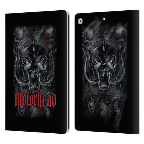 Motorhead Graphics Deathstorm Leather Book Wallet Case Cover For Apple iPad 10.2 2019/2020/2021