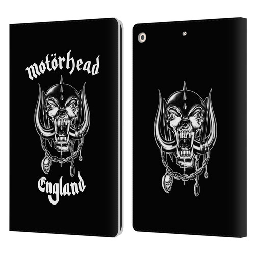 Motorhead Graphics England Leather Book Wallet Case Cover For Apple iPad 10.2 2019/2020/2021