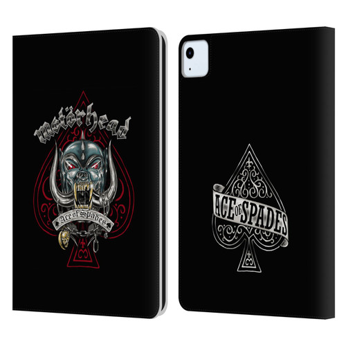 Motorhead Graphics Ace Of Spades Dog Leather Book Wallet Case Cover For Apple iPad Air 2020 / 2022