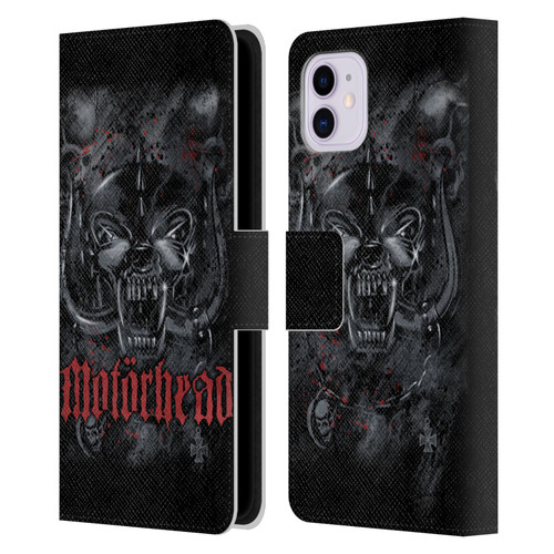 Motorhead Graphics Deathstorm Leather Book Wallet Case Cover For Apple iPhone 11