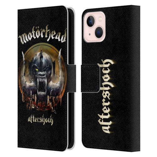 Motorhead Graphics Aftershock Leather Book Wallet Case Cover For Apple iPhone 13