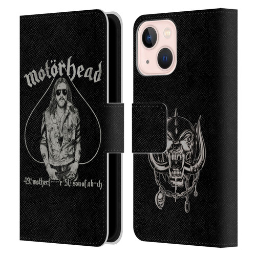 Motorhead Graphics Ace Of Spades Lemmy Leather Book Wallet Case Cover For Apple iPhone 13 Mini