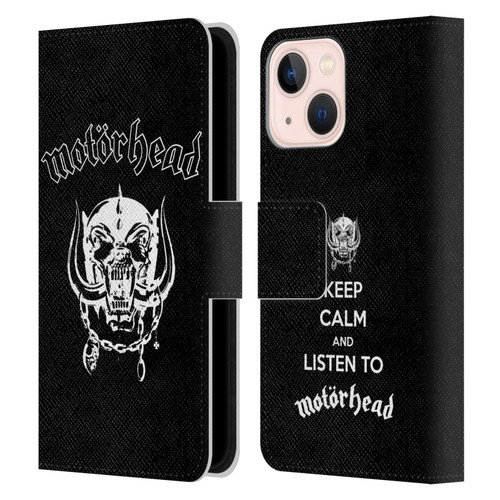 Motorhead Graphics Classic Logo Leather Book Wallet Case Cover For Apple iPhone 13 Mini