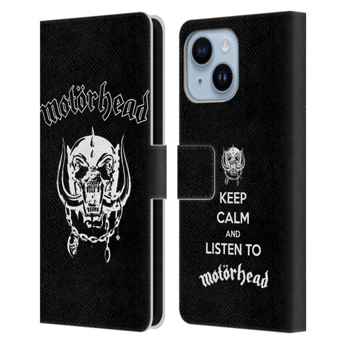 Motorhead Graphics Classic Logo Leather Book Wallet Case Cover For Apple iPhone 14 Plus