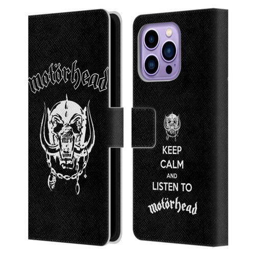 Motorhead Graphics Classic Logo Leather Book Wallet Case Cover For Apple iPhone 14 Pro Max