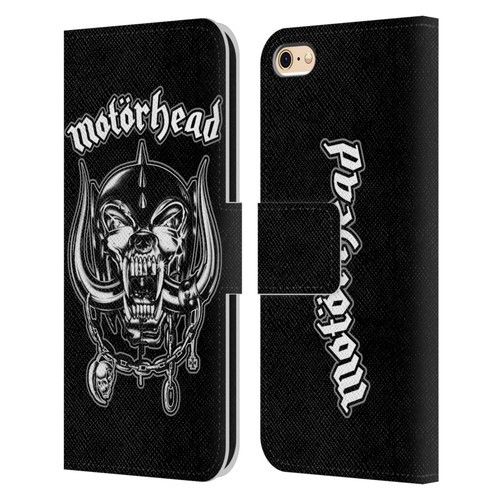 Motorhead Graphics Silver War Pig Leather Book Wallet Case Cover For Apple iPhone 6 / iPhone 6s