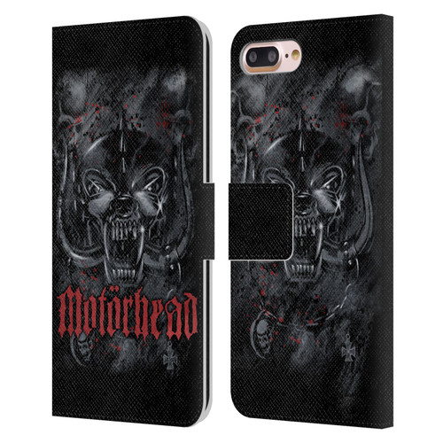 Motorhead Graphics Deathstorm Leather Book Wallet Case Cover For Apple iPhone 7 Plus / iPhone 8 Plus