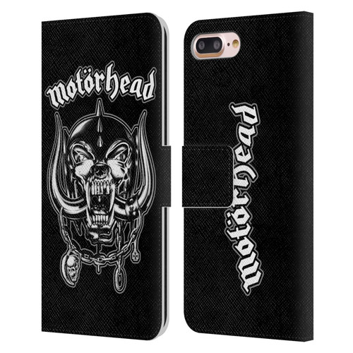 Motorhead Graphics Silver War Pig Leather Book Wallet Case Cover For Apple iPhone 7 Plus / iPhone 8 Plus