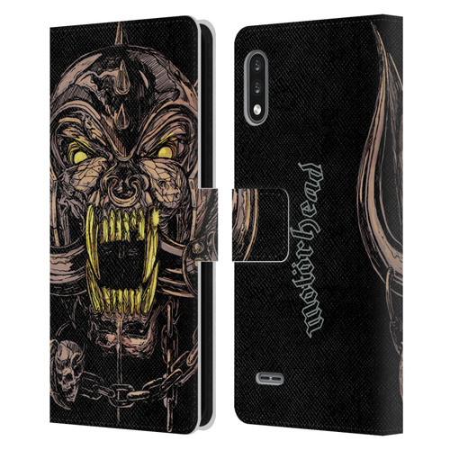 Motorhead Graphics Snaggletooth Leather Book Wallet Case Cover For LG K22