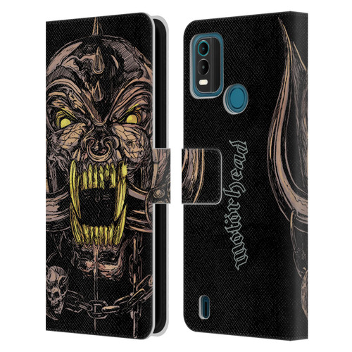 Motorhead Graphics Snaggletooth Leather Book Wallet Case Cover For Nokia G11 Plus