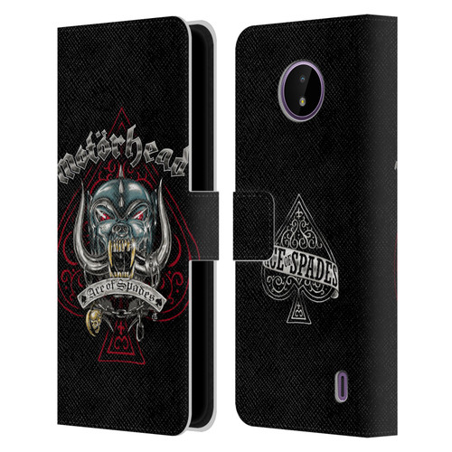 Motorhead Graphics Ace Of Spades Dog Leather Book Wallet Case Cover For Nokia C10 / C20