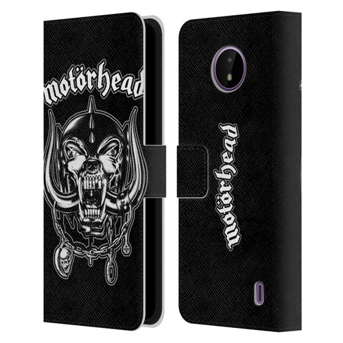 Motorhead Graphics Silver War Pig Leather Book Wallet Case Cover For Nokia C10 / C20