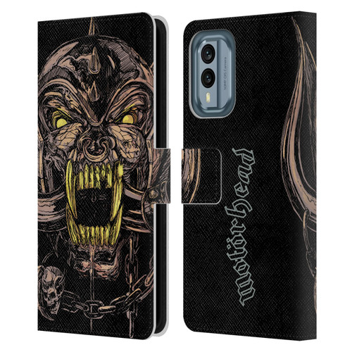 Motorhead Graphics Snaggletooth Leather Book Wallet Case Cover For Nokia X30