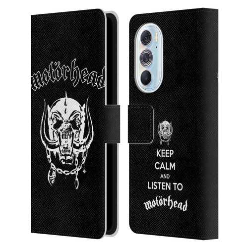 Motorhead Graphics Classic Logo Leather Book Wallet Case Cover For Motorola Edge X30