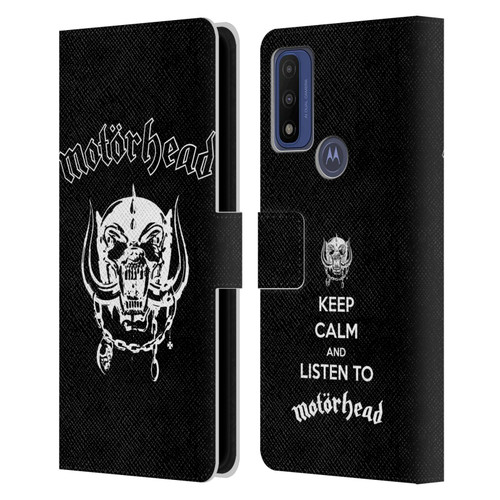 Motorhead Graphics Classic Logo Leather Book Wallet Case Cover For Motorola G Pure