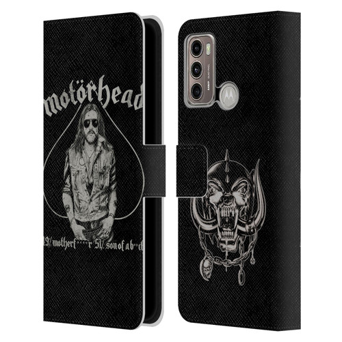 Motorhead Graphics Ace Of Spades Lemmy Leather Book Wallet Case Cover For Motorola Moto G60 / Moto G40 Fusion