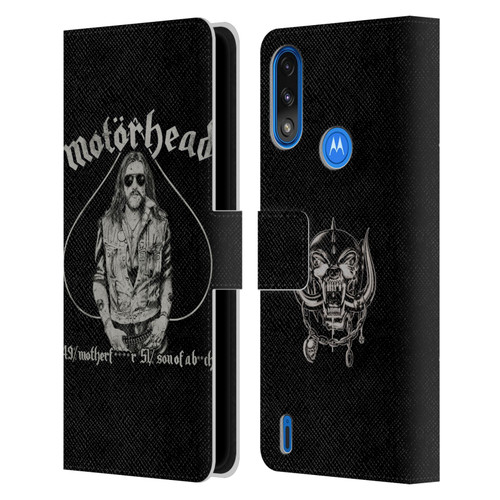 Motorhead Graphics Ace Of Spades Lemmy Leather Book Wallet Case Cover For Motorola Moto E7 Power / Moto E7i Power