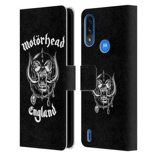 Motorhead Graphics England Leather Book Wallet Case Cover For Motorola Moto E7 Power / Moto E7i Power