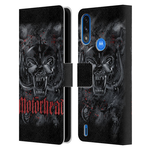 Motorhead Graphics Deathstorm Leather Book Wallet Case Cover For Motorola Moto E7 Power / Moto E7i Power
