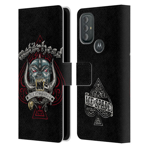 Motorhead Graphics Ace Of Spades Dog Leather Book Wallet Case Cover For Motorola Moto G10 / Moto G20 / Moto G30