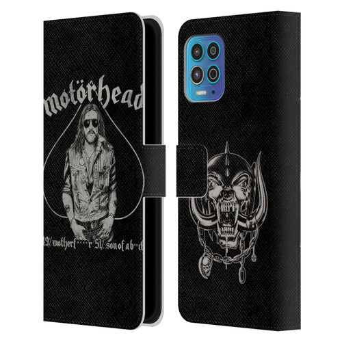 Motorhead Graphics Ace Of Spades Lemmy Leather Book Wallet Case Cover For Motorola Moto G100