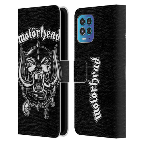 Motorhead Graphics Silver War Pig Leather Book Wallet Case Cover For Motorola Moto G100