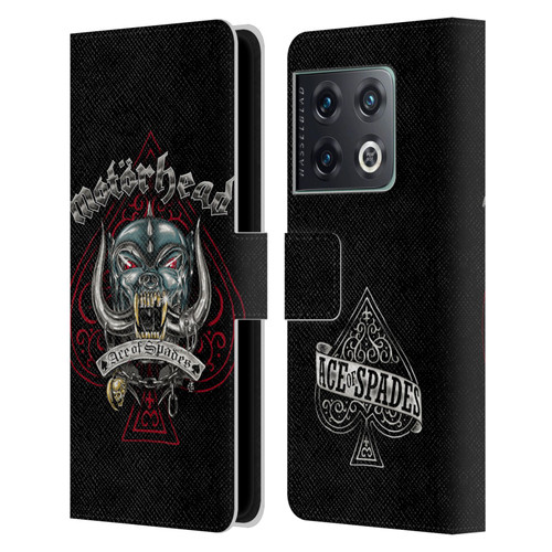Motorhead Graphics Ace Of Spades Dog Leather Book Wallet Case Cover For OnePlus 10 Pro