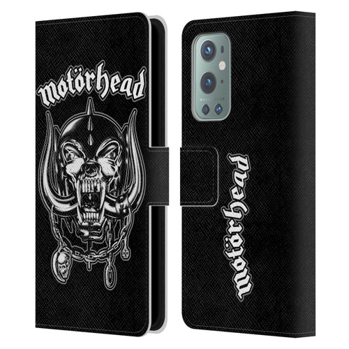 Motorhead Graphics Silver War Pig Leather Book Wallet Case Cover For OnePlus 9