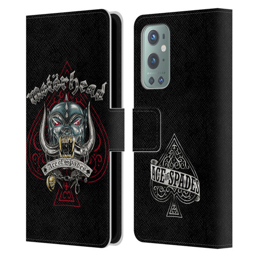 Motorhead Graphics Ace Of Spades Dog Leather Book Wallet Case Cover For OnePlus 9