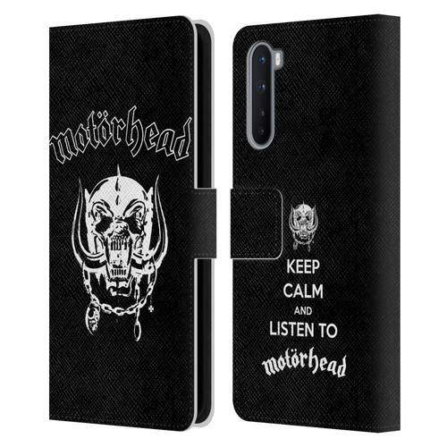 Motorhead Graphics Classic Logo Leather Book Wallet Case Cover For OnePlus Nord 5G