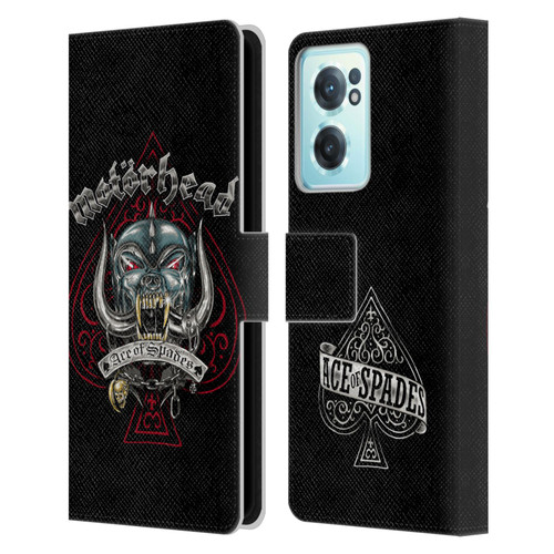 Motorhead Graphics Ace Of Spades Dog Leather Book Wallet Case Cover For OnePlus Nord CE 2 5G