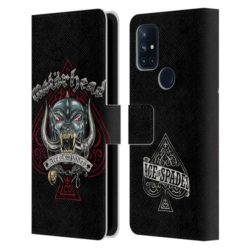 Motorhead Graphics Ace Of Spades Dog Leather Book Wallet Case Cover For OnePlus Nord N10 5G