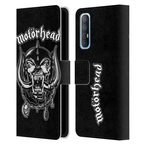 Motorhead Graphics Silver War Pig Leather Book Wallet Case Cover For OPPO Find X2 Neo 5G