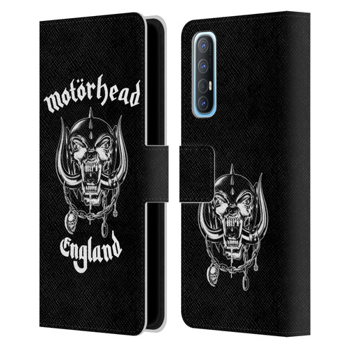 Motorhead Graphics England Leather Book Wallet Case Cover For OPPO Find X2 Neo 5G