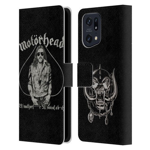 Motorhead Graphics Ace Of Spades Lemmy Leather Book Wallet Case Cover For OPPO Find X5