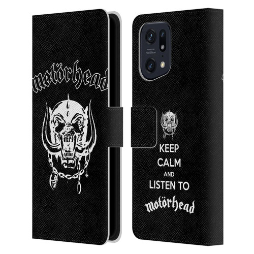 Motorhead Graphics Classic Logo Leather Book Wallet Case Cover For OPPO Find X5