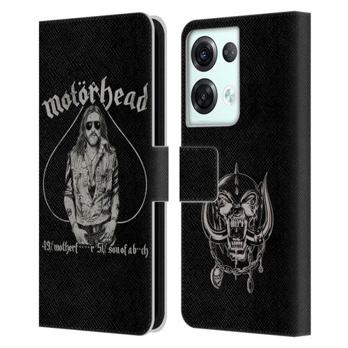 Motorhead Graphics Ace Of Spades Lemmy Leather Book Wallet Case Cover For OPPO Reno8 Pro