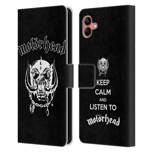 Motorhead Graphics Classic Logo Leather Book Wallet Case Cover For Samsung Galaxy A04 (2022)