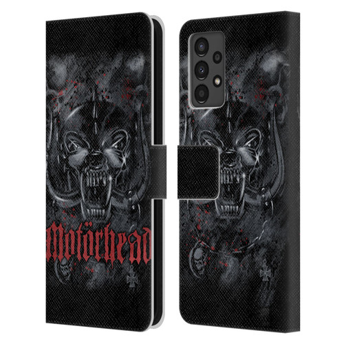 Motorhead Graphics Deathstorm Leather Book Wallet Case Cover For Samsung Galaxy A13 (2022)